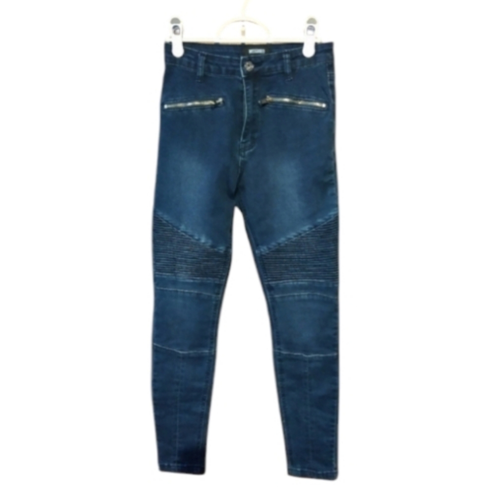Size 6 Missguided biker high waist blue jean